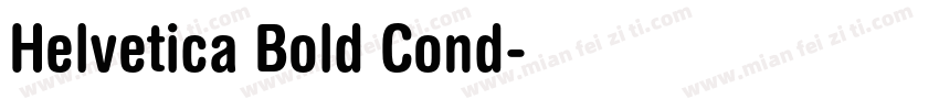 Helvetica Bold Cond字体转换